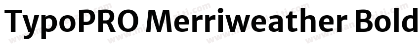 TypoPRO Merriweather Bold字体转换